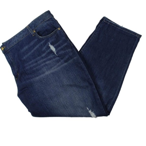 NWT Michael Kors Dillon Ripped Boyfriend Jeans - Picture 2 of 3